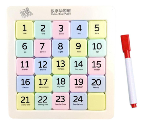 Rompecabezas Deslizante Con Números Magnéticos, Juego 5x5
