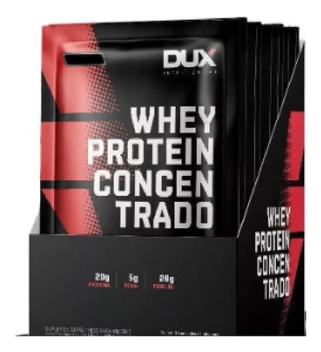 Whey Protein Concentrado Sachê 30g Cappuccino 10un Dux