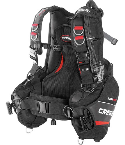 Chaleco Cressi Bcd Aquaride Negro / Rojo Para Buceo