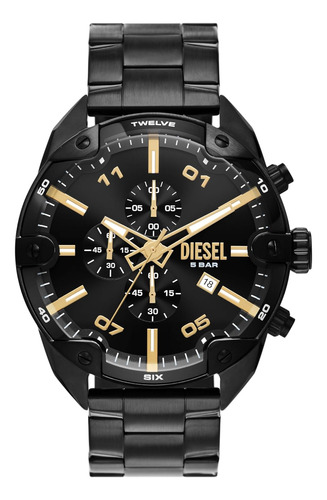 Reloj Pulsera  Diesel Dz4644 Negro Inoxidable