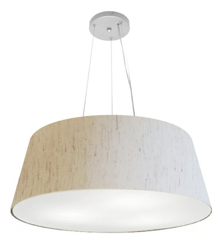 Lustre Pendente Cone Vivare Md-4072 Cúpula Tecido 30/80x65cm 110v/220v