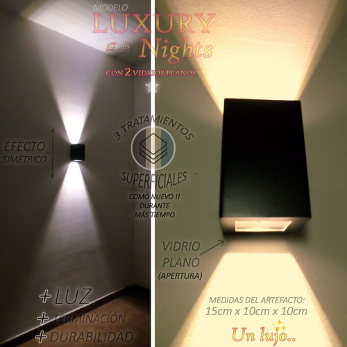 Imagen 9 de 10 de Aplique Pared Exterior Tortuga Moderno Led +potente 12w Full