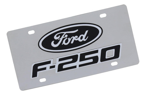 Placa De Matrícula Con Doble Logotipo Para Ford F250 (negro 