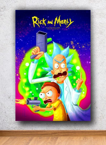 Cuadro Decorativo En Canvas Rick Y Morty Arte 28x41 Cm - 33