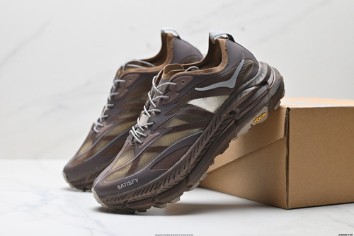Tenis Satisfy X Hoka Running Mafate Trail Shoes Casual Green