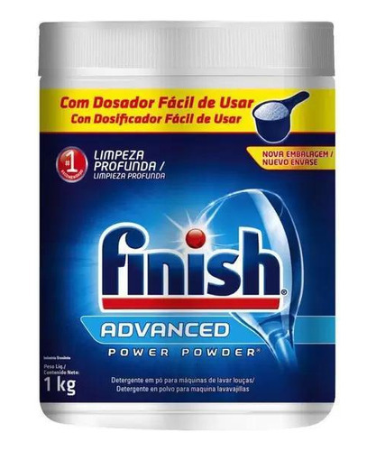 Detergente Em Pó Para Lava-louças Finish - Power Powder 1kg