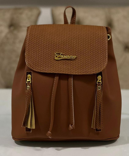 Bolso De Mujer Perfecto Para Estudiante Trabajo Color Marrón