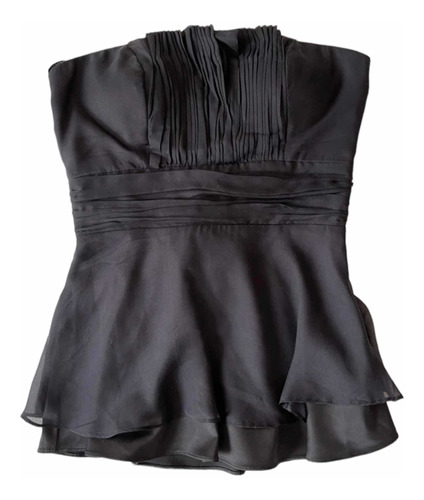 Blusa Strapless Negra Bebe