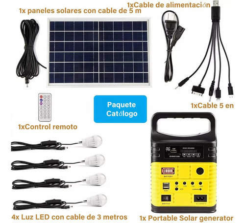 Espeon SDM-3790 Sistema de iluminación solar color amarillo