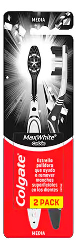 Colgate Cepillo De Dientes Maxwhite Carbon 2 Unidades