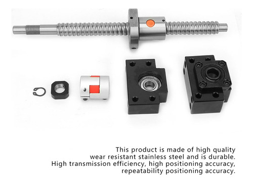 Tornillo De Bola Sfu1605 De Acero Inoxidable Con Tuerca Y Bk