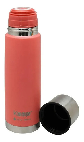 Imagen 1 de 10 de Termo Keep Rubber Bala 500 Ml Acero Inoxidable