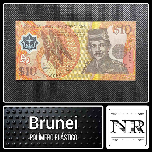 Brunei - 10 Ringgit - Año 1998 - P #24 - Plástico