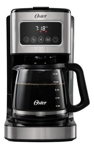 Cafetera De Goteo Programable 12tz Táctil 800w Oster 2196292 Plateado