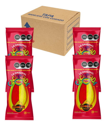 Paleta Cachetada 1200pz Bi Sabor Caramelo Suave Picosa