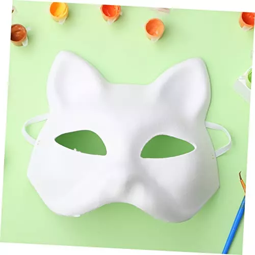 10 máscaras de animales para mascarada, máscara de gato, máscara en blanco  para mascarada, máscara de zorro, máscara de Therian, máscara de Halloween