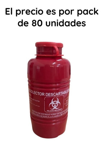 Imagen 5 de 10 de Descartadores De Agujas Plasticos 500 Cc X 80 U.