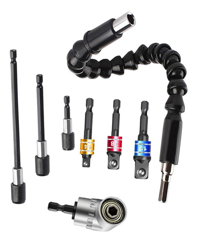 Kit De Broca De Extensión De Ángulo Flexible Para 8pcs