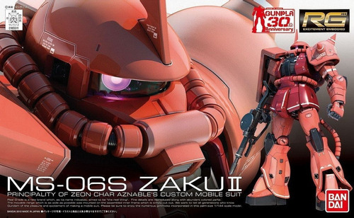 Gundam Rg 1/144 Ms-06s Zaku Ii Char Aznable Custom Model