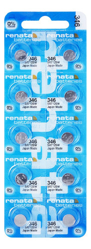 10 Pilhas Baterias 346, Relógio 1.55v Renata Sr712s Original