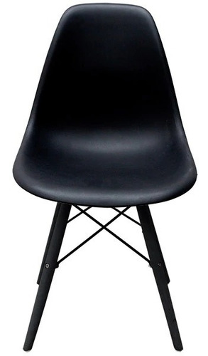 Silla Tulip Negra Pata Eames Negra