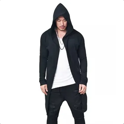 Sudadera larga con capucha hombre sales