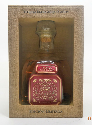 Tequila Patron Extra Añejo 5 Años Con Estuche Goldbottle