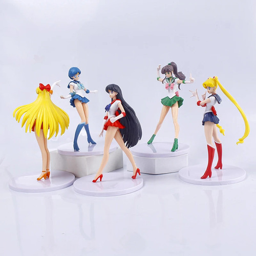 . 5 Figuras De Acción De Sailor Moon, Modelo De Muñecas De