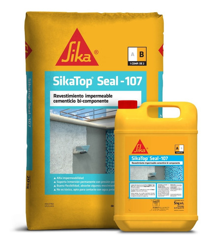 Sika Top Seal 107 Revestimiento Impermeable X 25kg A+b