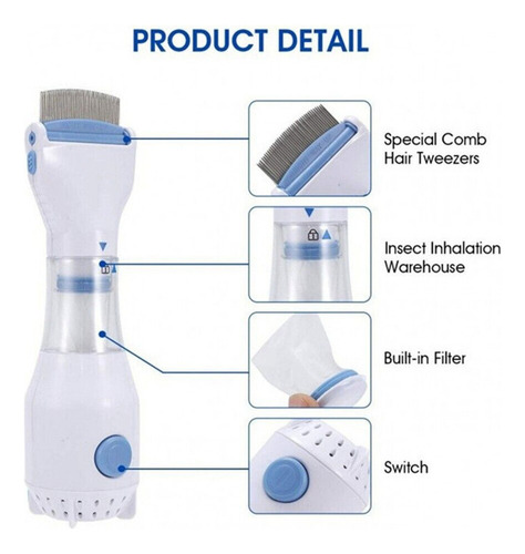 Piojos Electrónicos Fine Comb Para Piojos, Liendres, Pulgas