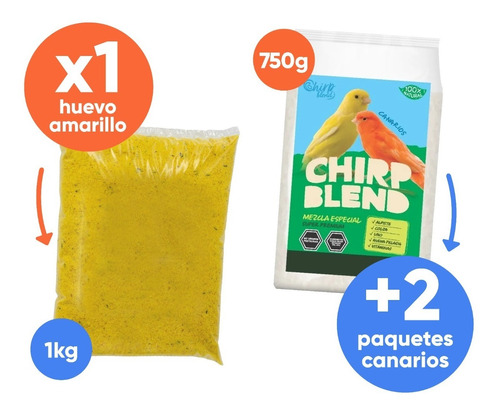 Pasta Alimento Huevo Amarrillo Canarios Aves Pajaros 1kg