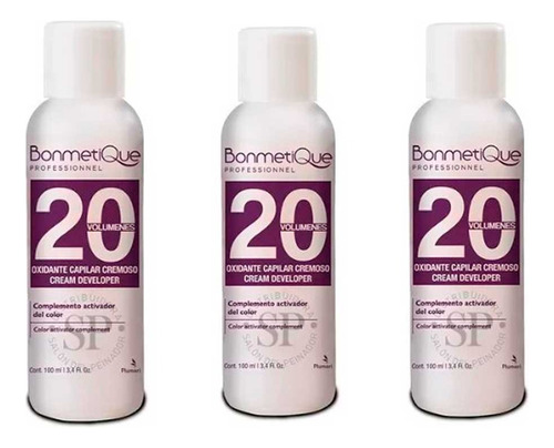 Crema Oxidante 10 20 30 40 Bonmetique Activador 100ml X3unid