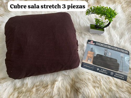 Cubre Sala Stretch Elástico 3, 2 Y 1 Chocolate