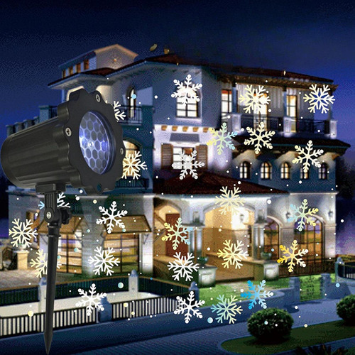 Luces De Proyector De Copo De Nieve Al Aire Libre