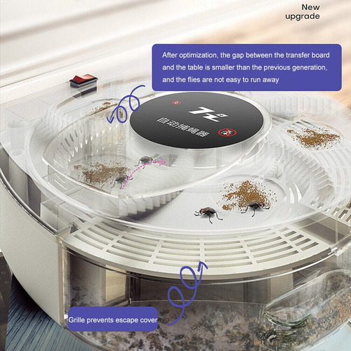 Imagen 3 de 8 de Fly Trap Automatic Wireless Killer Montaje En Pared