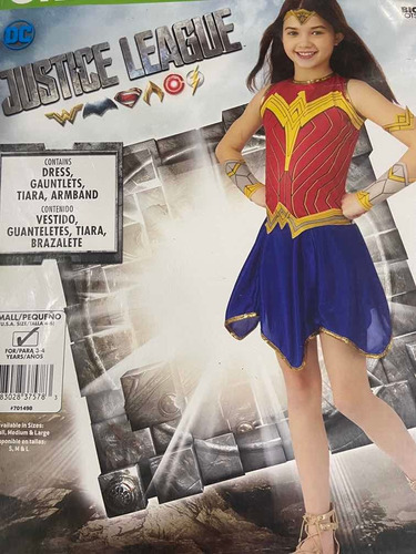 Disfraz Dc Mujer Maravilla Para Bebé Halloween Wonder Woman