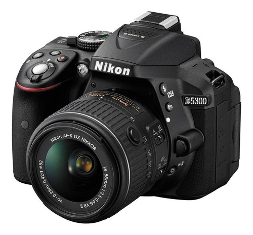  Nikon Kit D5300 + lente 18-55mm VR II DSLR cor  preto
