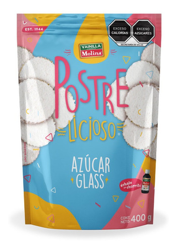 Azúcar Glass Postrelicioso 400 Gramos Para Postres Y Betunes
