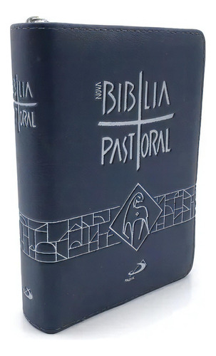 Bíblia Sagrada Pastoral Bolso - Zíper Azul