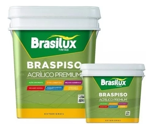 Tinta Acrílica Acetinada Para Piso 3,6l - Brasilux - Cores