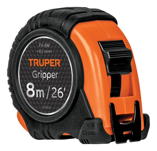 Flexómetro Gripper Contra Impact. 8m Cinta 25mm Truper 14579
