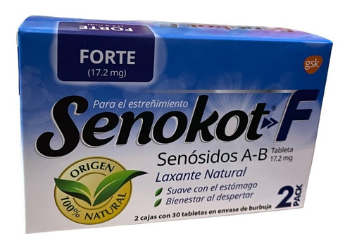 Duo Pack Laxante Senokot-f 17.2 Mg 60 Tabletas