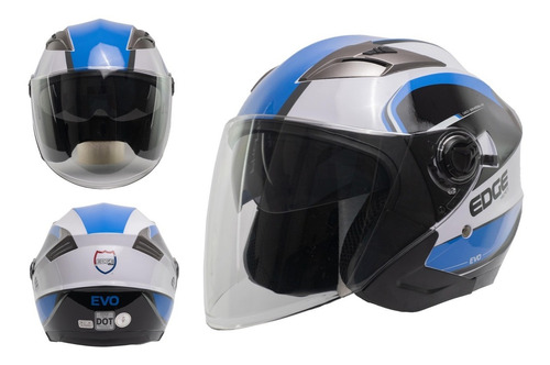 Casco Edge Jaguar Nano Semi Integral 3/4 Jet Certificado Dot