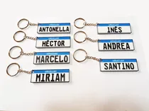 Comprar Llavero Tipo Matricula Personalizado Con Número Doble Faz