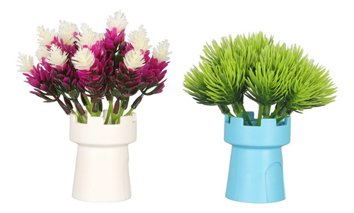 Decoraciones Para Peceras, 2 Unidades, Aptas Para Flores Art