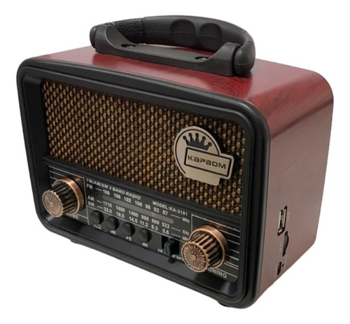 Rádio Fm Am Sw Vintage Retrô Kapbom Bluetooth Pen Drive Cor Cor Aleatoria 110v/220v (bivolt)