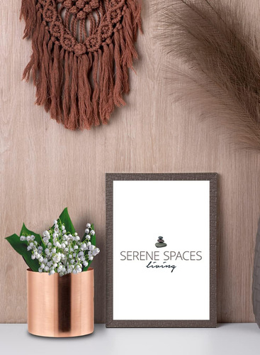 Serene Spaces Living Jarrón Cilíndrico Chapado En Cobre, De
