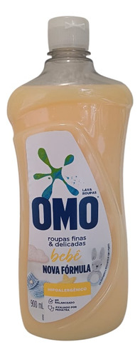 Kit 2 Lava Roupas Omo Bebê Baby Finas E Delicada Sabão 900ml