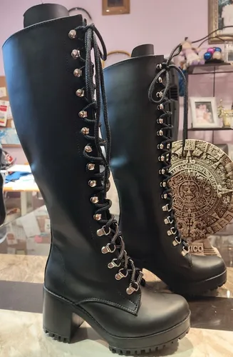 Botas Largas Para Mujer Piel Aut ntica Altas Dama Negras Cuotas