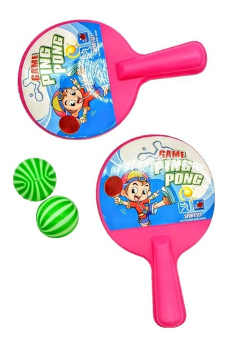 Juego De Ping Pong Para Niños 2 Paletas + 2 Pelotas 